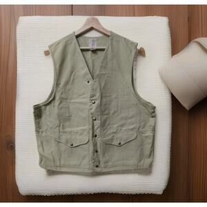 C.C. FILSON Seattle USA Men’s Beige Khaki Cotton Canvas Hunting Vest XL 48 NOWT